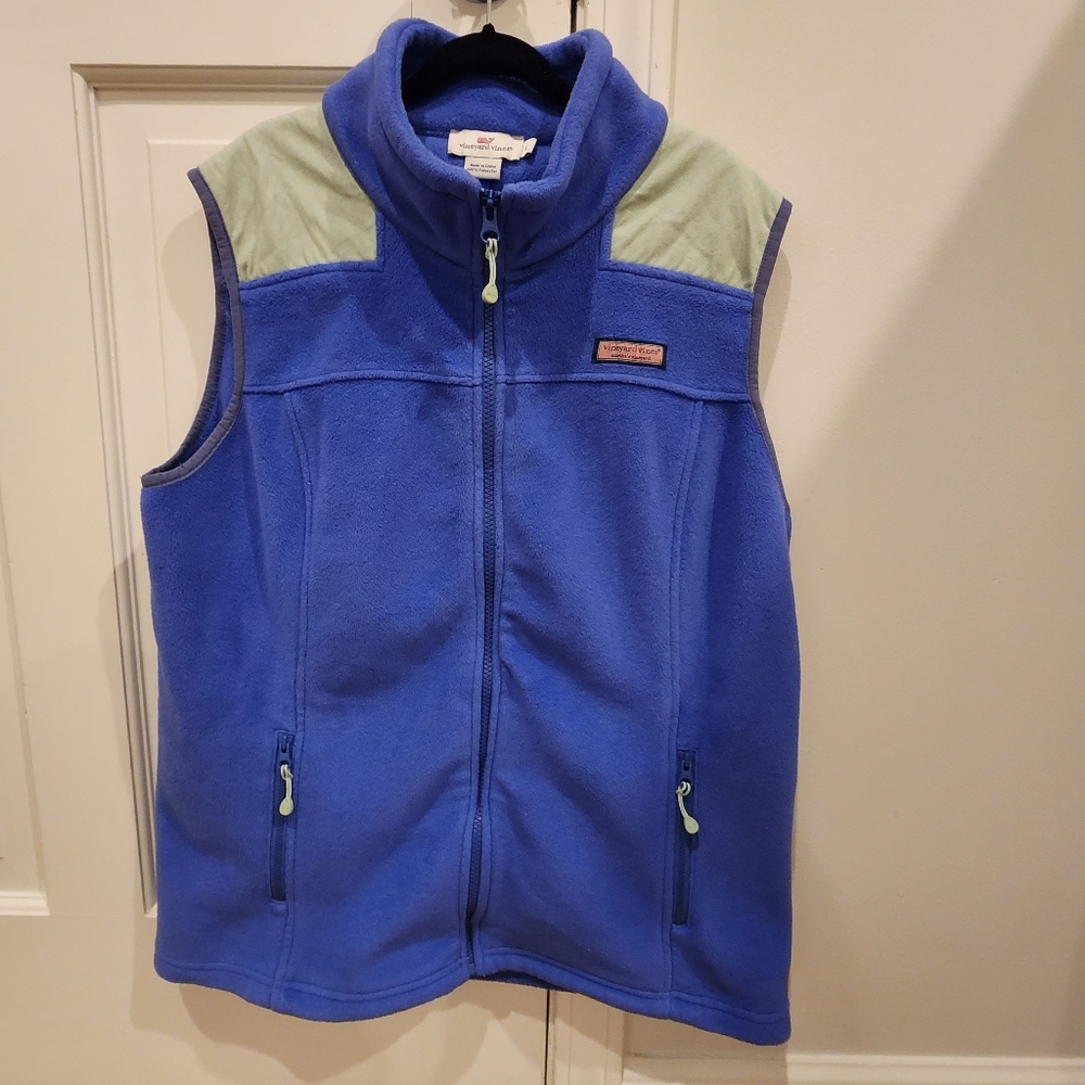 Vineyard Vines Womens full-zip fleece vest - size L